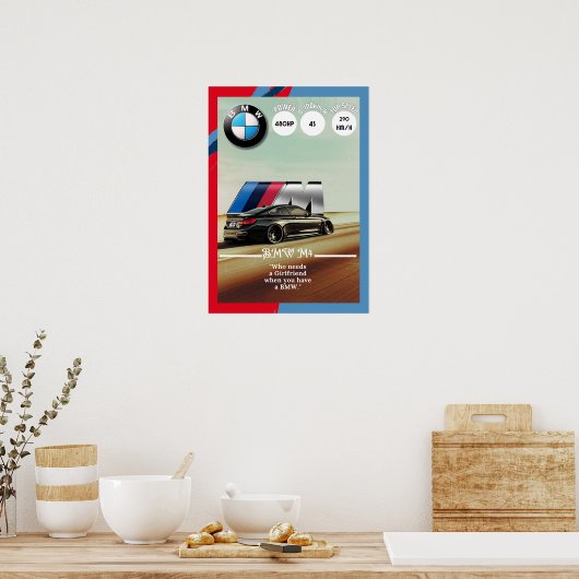 BMW M4 POSTER (Küche)