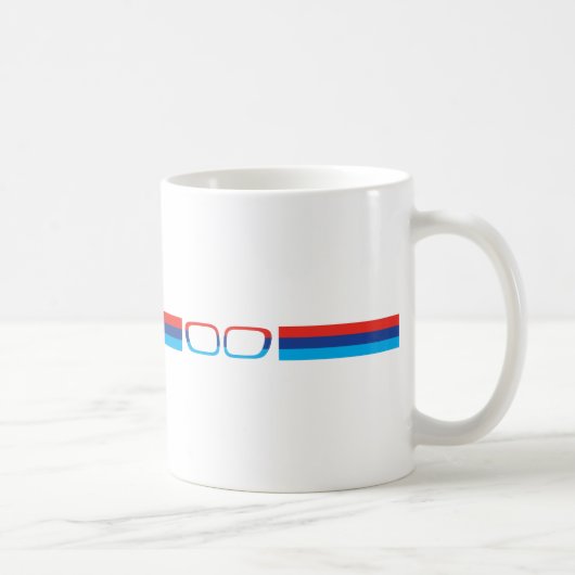 BMW M horizontale Streifen und Nieren Kaffeetasse (Rechts)