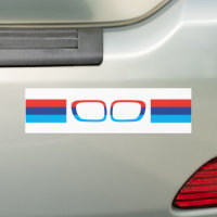 BMW M Streifen und Nieren horizontal Autoaufkleber