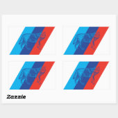 BMW M Wolf Rechteckiger Aufkleber (Blatt)