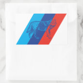 BMW M Wolf Rechteckiger Aufkleber (Tasche)