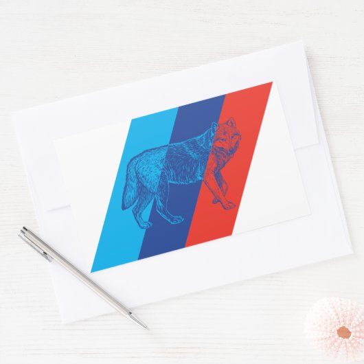 BMW M Wolf Rechteckiger Aufkleber (Umschlag)