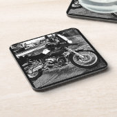BMW Motor Bike Birthday Getränkeuntersetzer (Linke Seite)