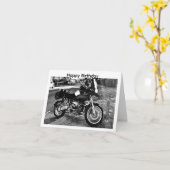 BMW Motor Bike Birthday Karte (Gelbe Blume)