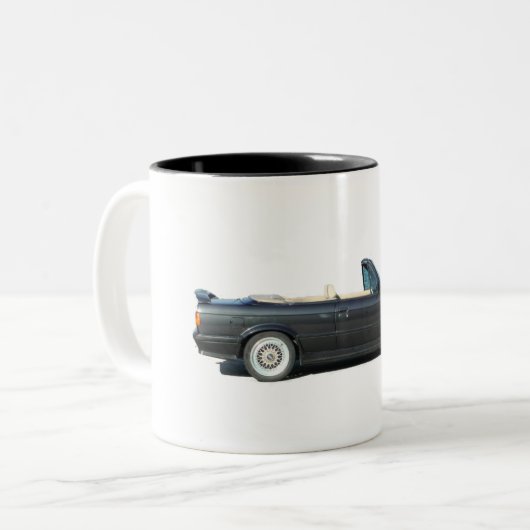 BMWCabriolet E30 Zweifarbige Tasse (Vorderseite Links)