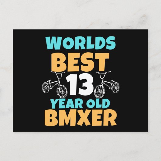 BMX 13 Jahre Geburtstagsparty Postkarte (Vorderseite)