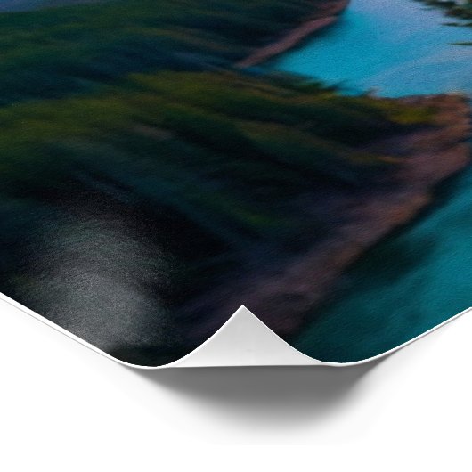 BMX - Abfahrt durch einen Wald Poster (Ecke)