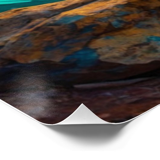 BMX - Abfahrt durch einen Wald Poster (Ecke)