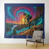 BMX - Abfahrt durch einen Wald Wandteppich (Beispiel (Horizontal))