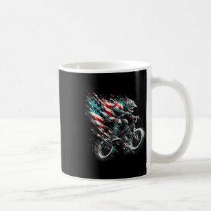 Bmx Amerikanische Flagge USA - Bmx Vintage abgenut Kaffeetasse
