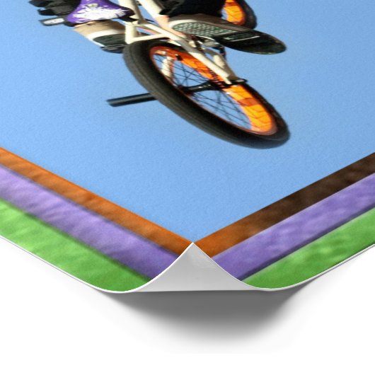 BMX Art , Copyright Karen J Williams Poster (Ecke)