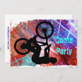 BMX auf dem Rusty Grunge Einladung (Vorne/Hinten)