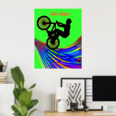 BMX auf der Rainbow Road Poster (Heimbüro)