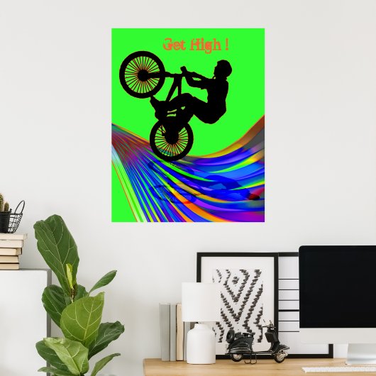 BMX auf der Rainbow Road Poster (Heimbüro)