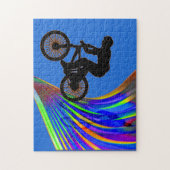 BMX auf einer Regenbogen-Straße Puzzle (Vertikal)