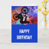 BMX auf Rusty Grunge Karte (Gelbe Blume)