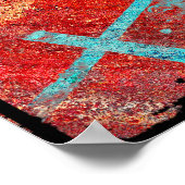 BMX auf Rusty Grunge Poster (Ecke)