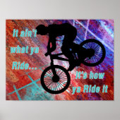 BMX auf Rusty Grunge Risiko Wie Ya Ride it Poster (Vorne)