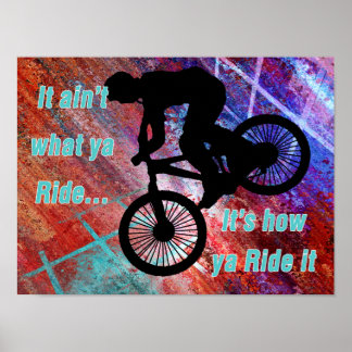 BMX auf Rusty Grunge Risiko Wie Ya Ride it Poster
