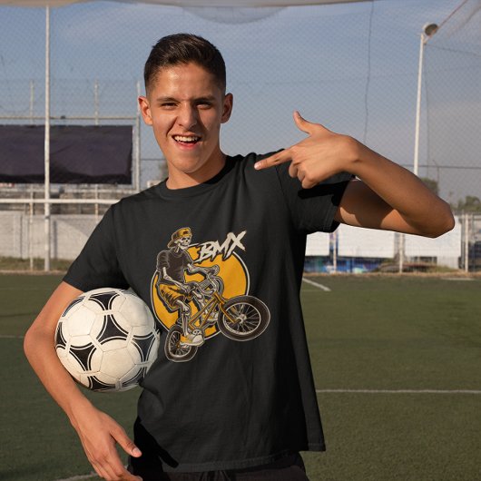 BMX Bicycle Skull Rider Jump T-Shirt