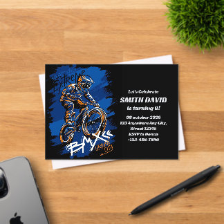 Bmx Bicycle Urban Graffiti streetwear Birthday  Acryleinladungen