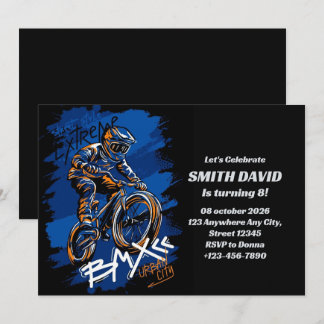 Bmx Bicycle Urban Graffiti streetwear Birthday  Einladung