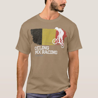 BMX Bike Belgium Flag Biking Cycling Racing BMX T-Shirt