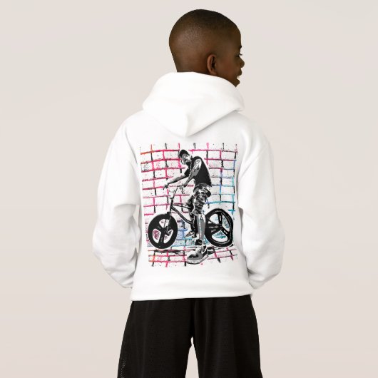 Bmx Bike - Bmx Urban Bicycle Bekleidung Hoodie (Schwarz voll)