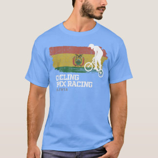 BMX Bike Bolivien Flag Fahrradrennen BMX T-Shirt