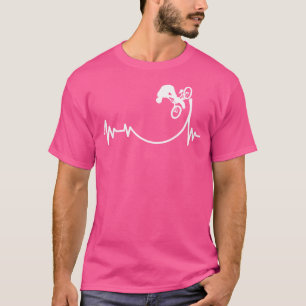 Bmx Bike Cyclist Bmx Fahrräder Fahrrad Herzschlag T-Shirt