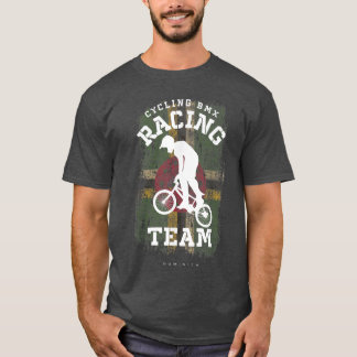BMX Bike Dominica Flag Radrennen BMX32 T-Shirt