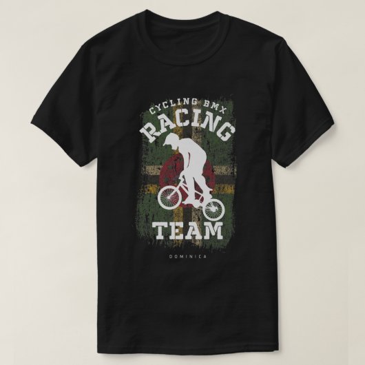BMX Bike Dominica Flag Radrennen BMX 2 T-Shirt (Design vorne)