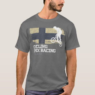 BMX Bike Finland Flaggen Radrennen BMX 34 T-Shirt