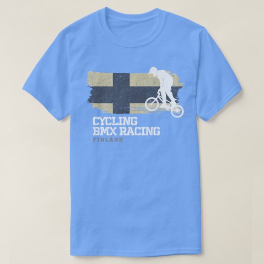 BMX Bike Finnland Flaggen Radrennen BMX 30 T-Shirt (Design vorne)