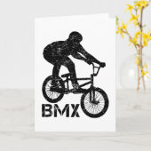 BMX Bike Freestyle Sport Retro Geschenkidee Karte (Gelbe Blume)
