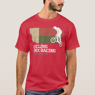 BMX Bike Madagaskar Flag Fahrradrennen BMX T-Shirt