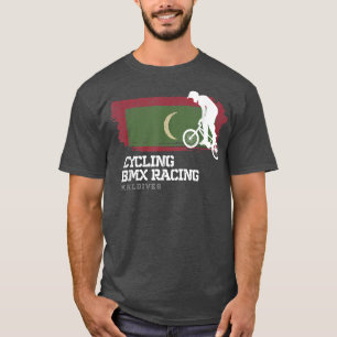 BMX Bike Maldives Flag Radrennen BMX T-Shirt