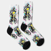 Bmx Bike Racing - Bmx Biking Socks - Bmx Freestyle Socken (Rechts)