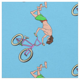 BMX Bike Rider Cartoon Stoff