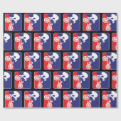 BMX Bike Rider in rot-weiß und blau Geschenkpapier (Flach)