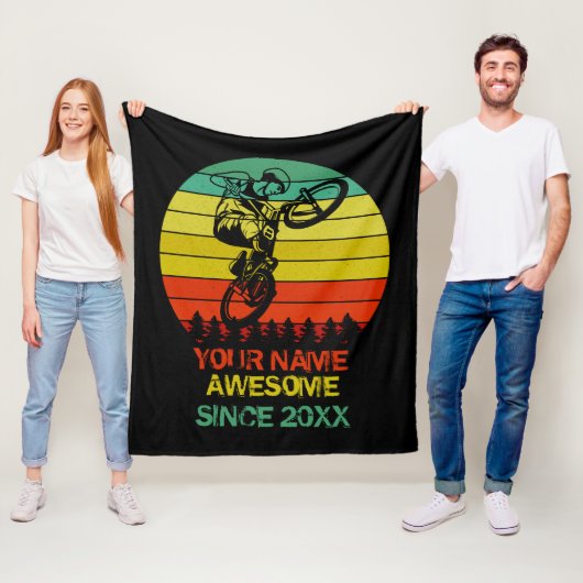 BMX Bike Rider seit T - Shirt Phantastisch nennen Fleecedecke (Beispiel)