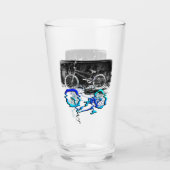 BMX Bike Sport Farbige Reflexion Glas (Vorderseite)