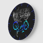 BMX Bike Sport Farbige Reflexion Große Wanduhr (Winkel)
