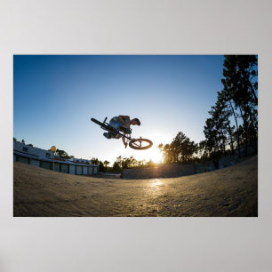 BMX Bike Stack Table Poster
