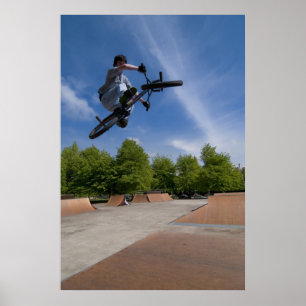 BMX Bike Stack Table Poster
