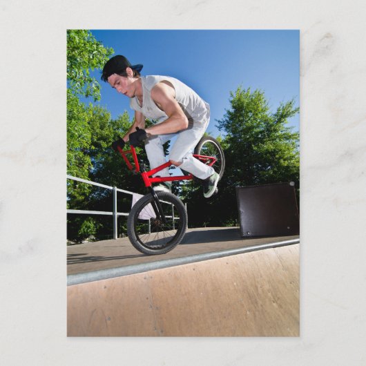 BMX Bike Stunt Postkarte (Vorderseite)