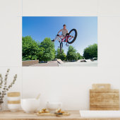 BMX Bike Stunt Schwanz Peitsche Poster (Küche)