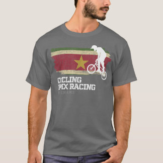 BMX Bike Suriname Flag Biking Cycling Racing BMX  T-Shirt