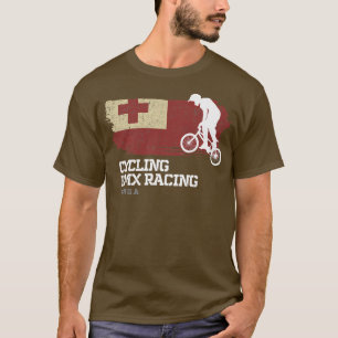 BMX Bike Tonga Flag Biking Cycling Racing BMX T-Shirt