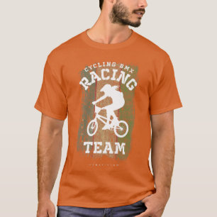 BMX Bike Usbekistan Flaggenradfahrerin Rac T-Shirt